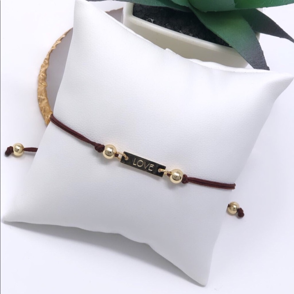 “Love” 18k gold plated bracelet